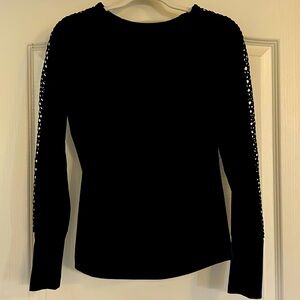 EUC WOMENS LORNA JANE BLACK LONG SLEEVE MOISTURE WICKING TOP SMALL